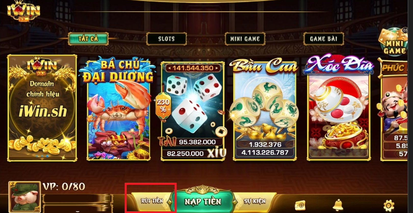 Trò chơi SLots hấp dẫn từ Iwin