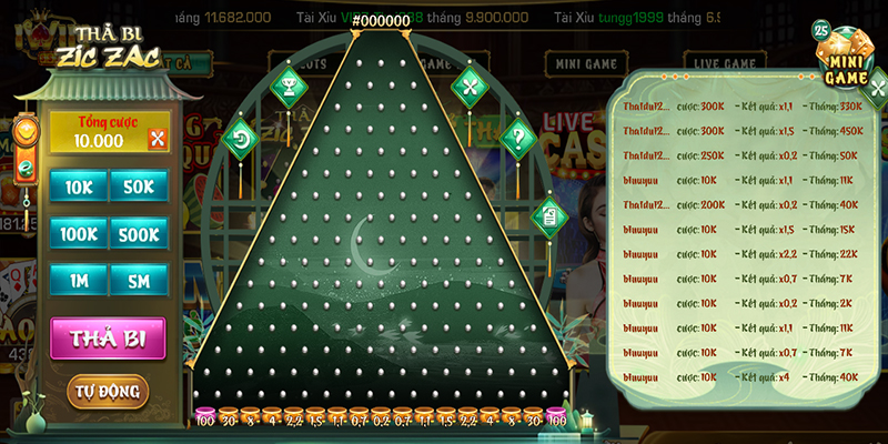 Game thả bi Ziczac có gì?