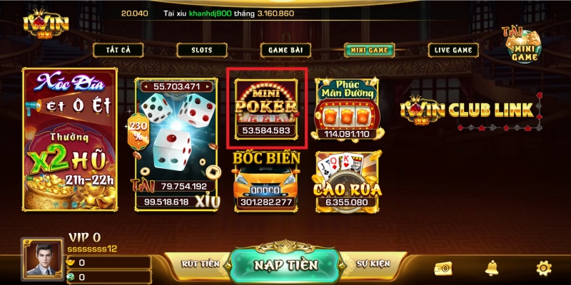Khái niệm về game Mini Poker