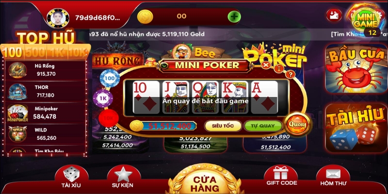Chơi game Mini Poker tại IWIN